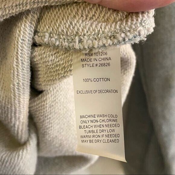 Soft Surroundings Large Top Sweatshirt Urban Chic Sage Green Comfy Soft Cotton - Picture 7 of 13